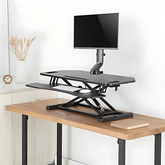 Brateck LDT21-C01 Single Screen Sit-Stand Workstation Compatible Monitor Arm - Gavisco Office Furniture